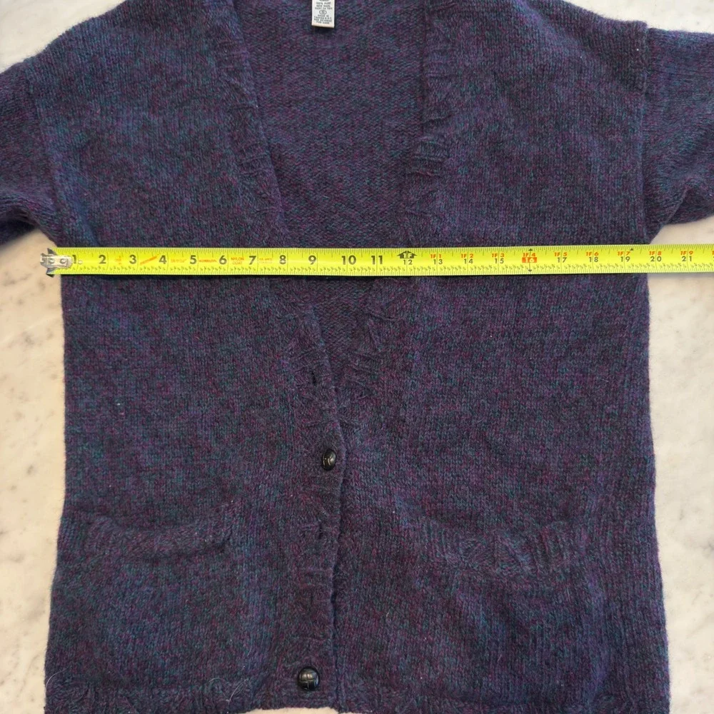 Cambridge Dry Goods 100% Wool Cardigan Sweater‎ Small Vintage Colorful Knit
